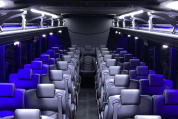 Grand Island Charter Bus Interior