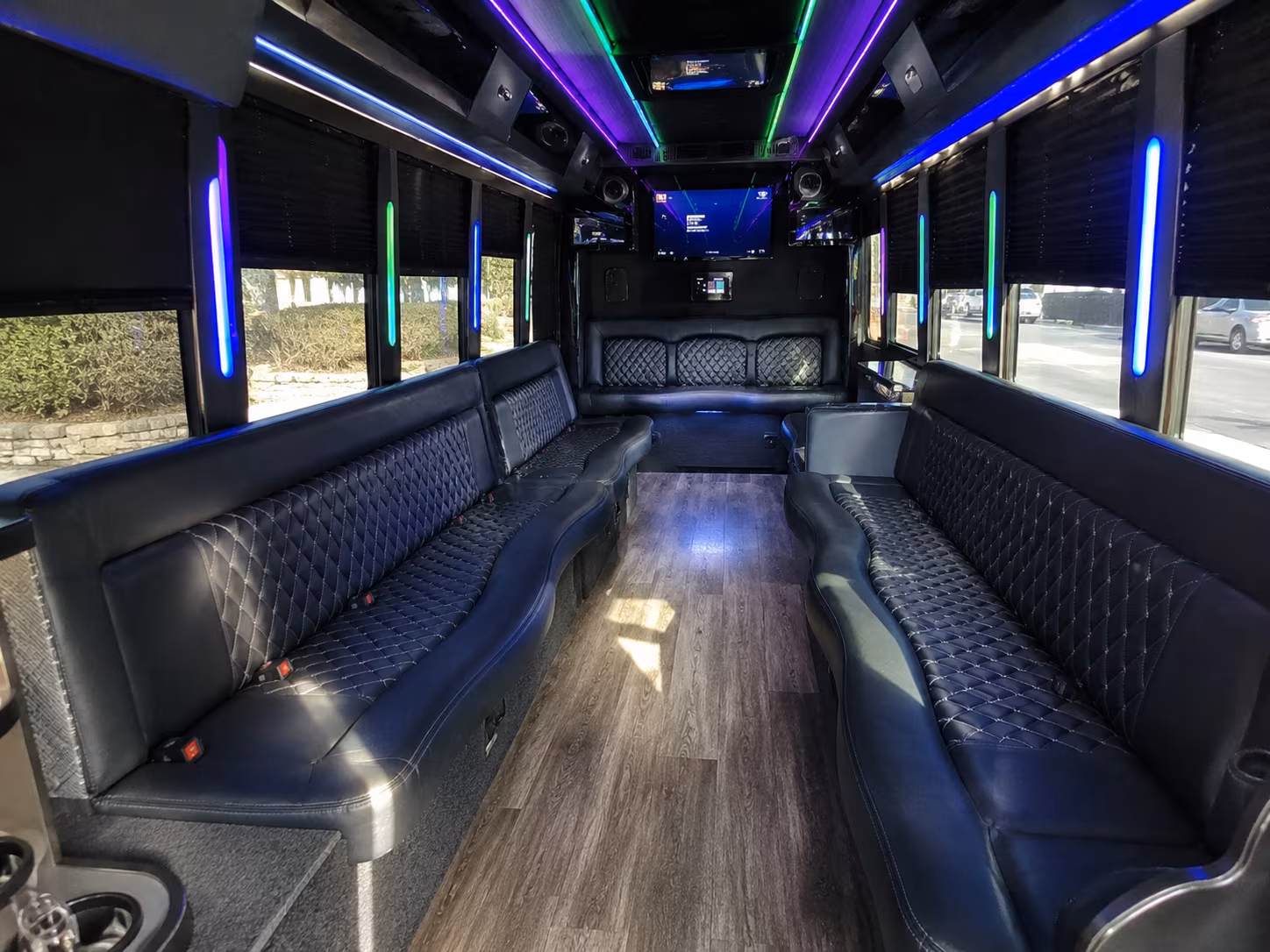 grand island 15 passenger party bus interior