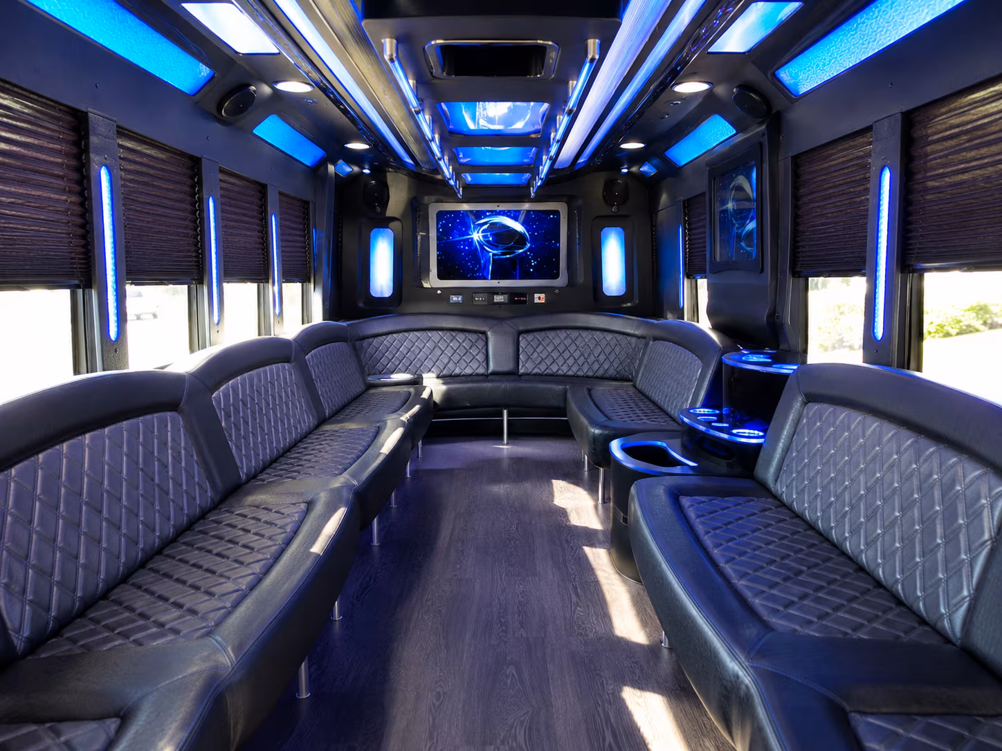 grand island 28 passenger party bus inside