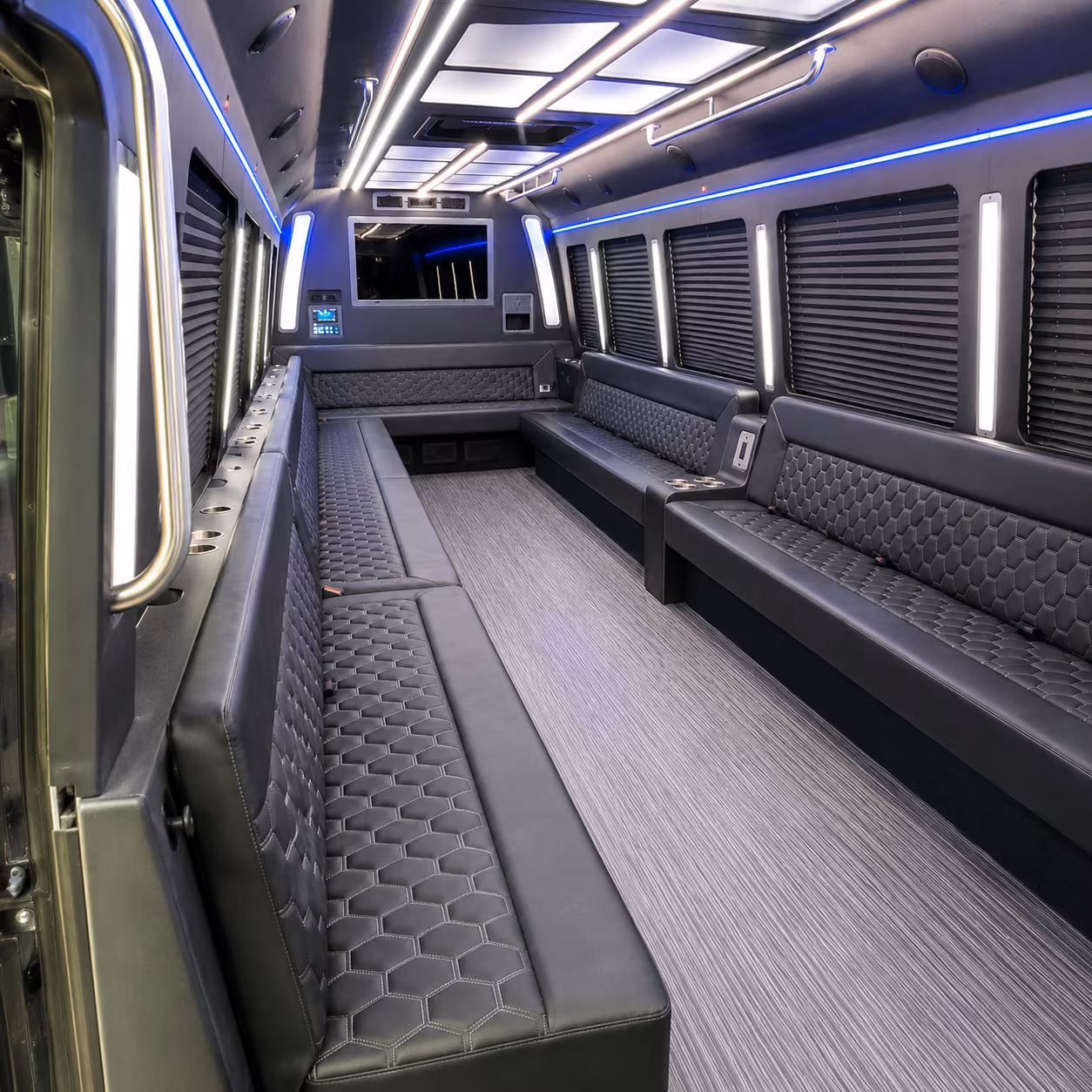 grand island 40 passenger party bus interior