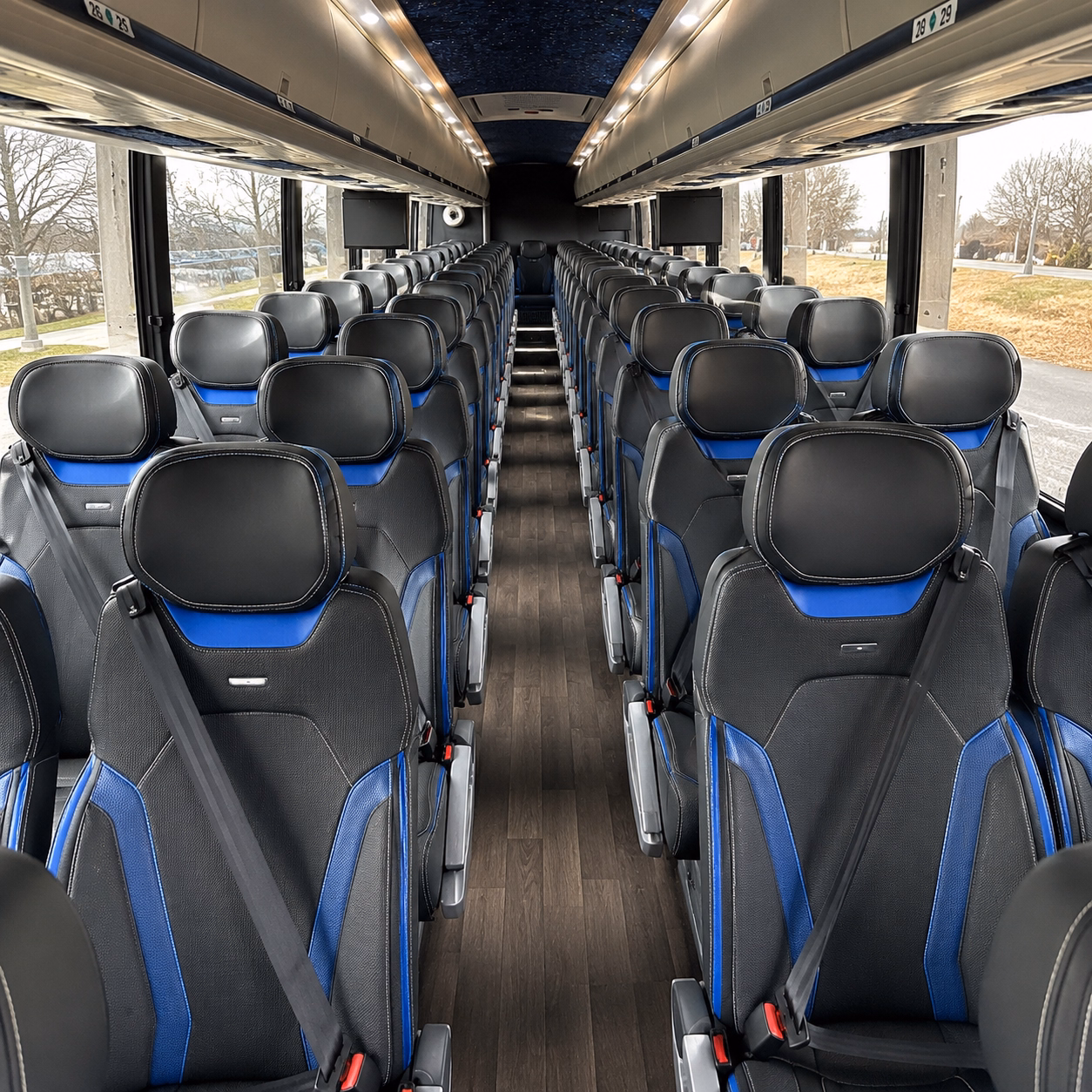 grand island charter bus inside