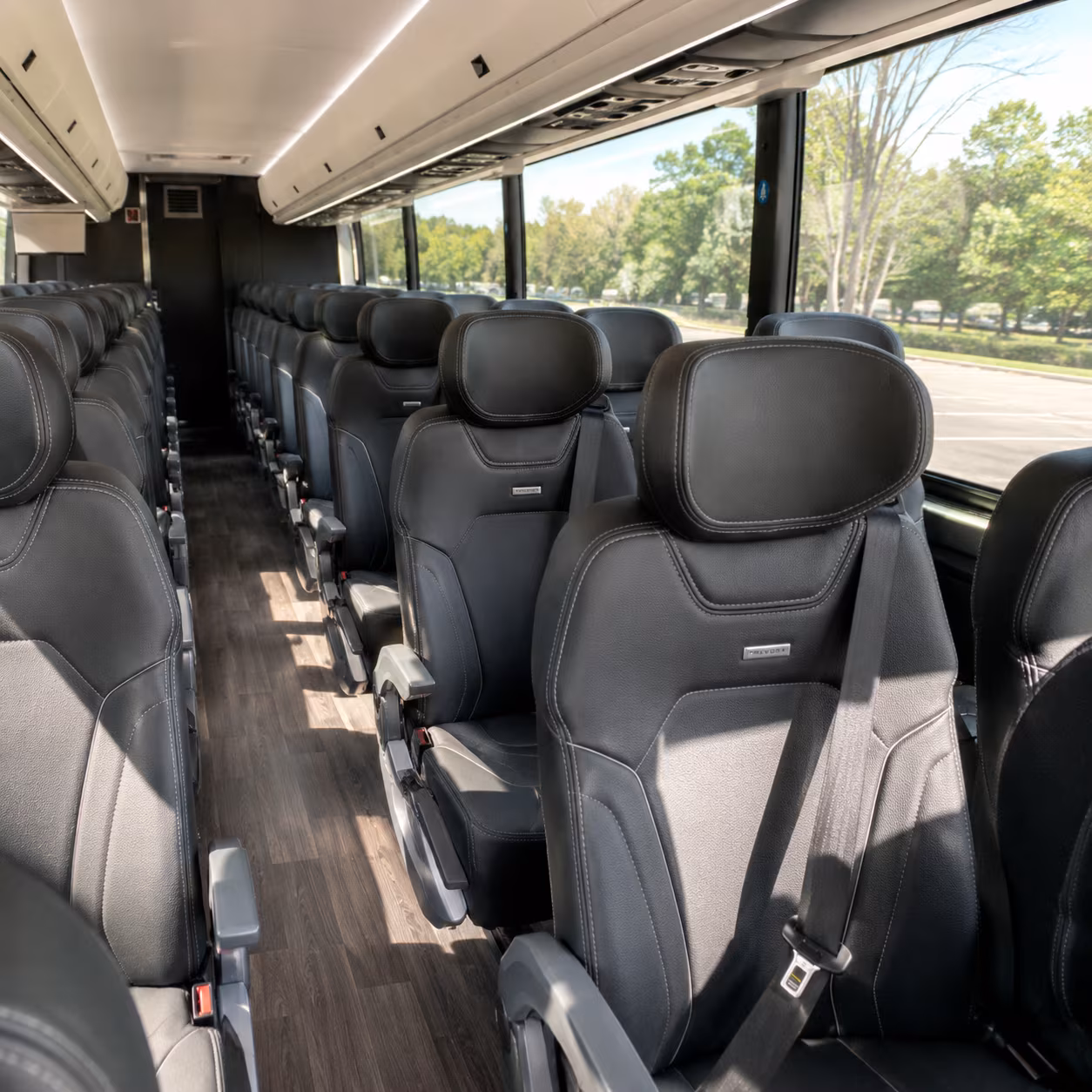 grand island charter bus rental interior